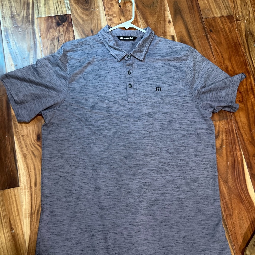 Travis Mathew grey golf polo